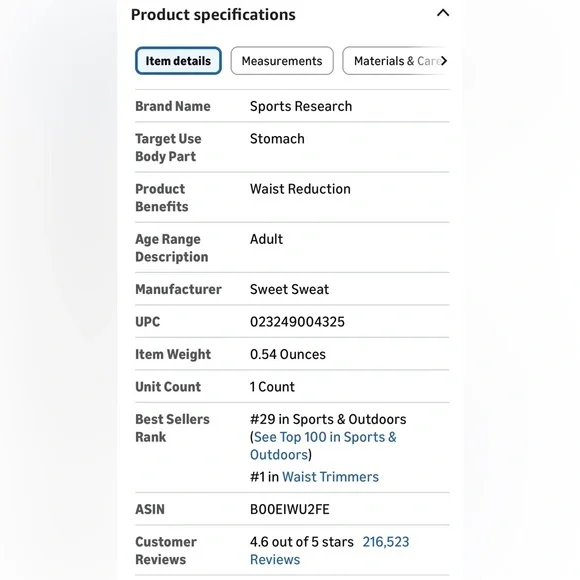 Sweet Sweat Waist Trimmer in Black/Orange Theory Heart Monitor/two tape/body NEW - Picture 13 of 16